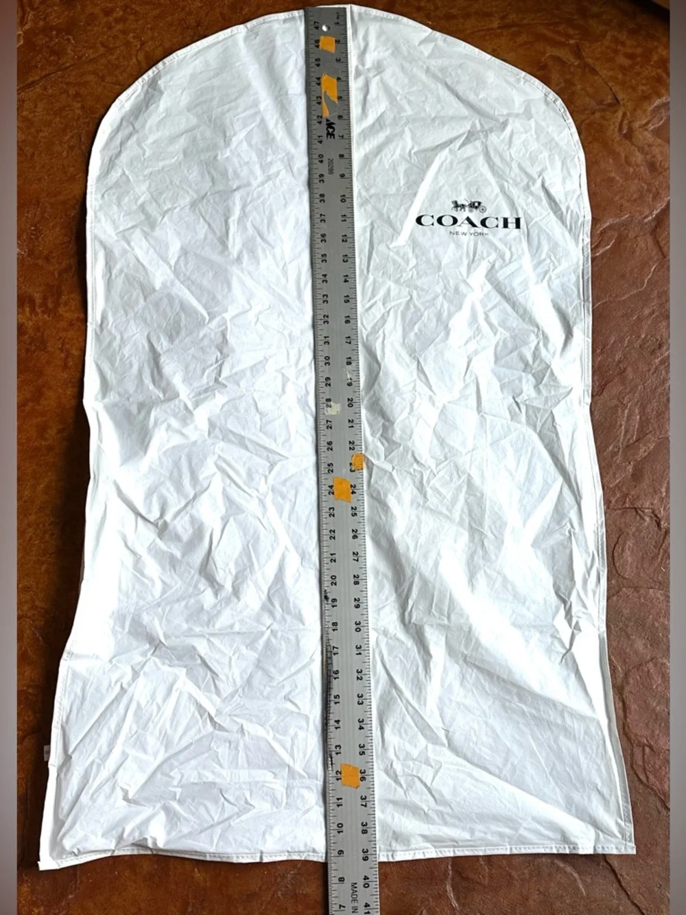 Coach White Zip-Up Garment Cover with Logo Bag Travel Carry On